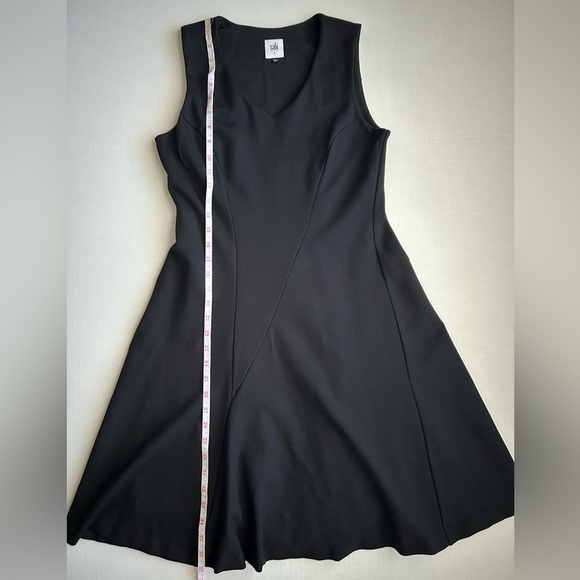 CAbi‎ Women’s Black Ponte Performance Fit and Flare Sleeveless Dress Small #3649 - Picture 5 of 10